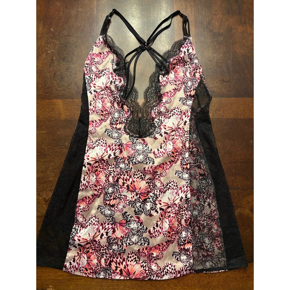 Victoria’s Secret Butterfly Lace Babydoll Chemise Sz S Y2K